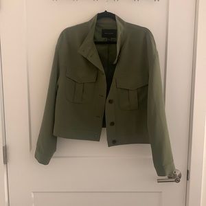 Army green utility jacket from Banana Republic